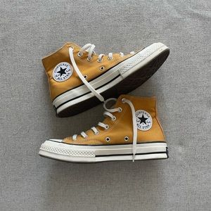 Mustard Yellow High Top Converse